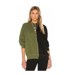 La Detresse Half Half Pullover Sweatshirt.